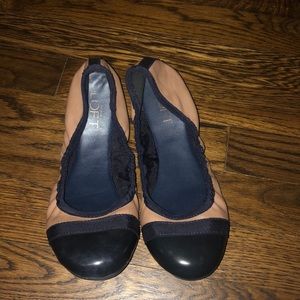 Light beige leather flats